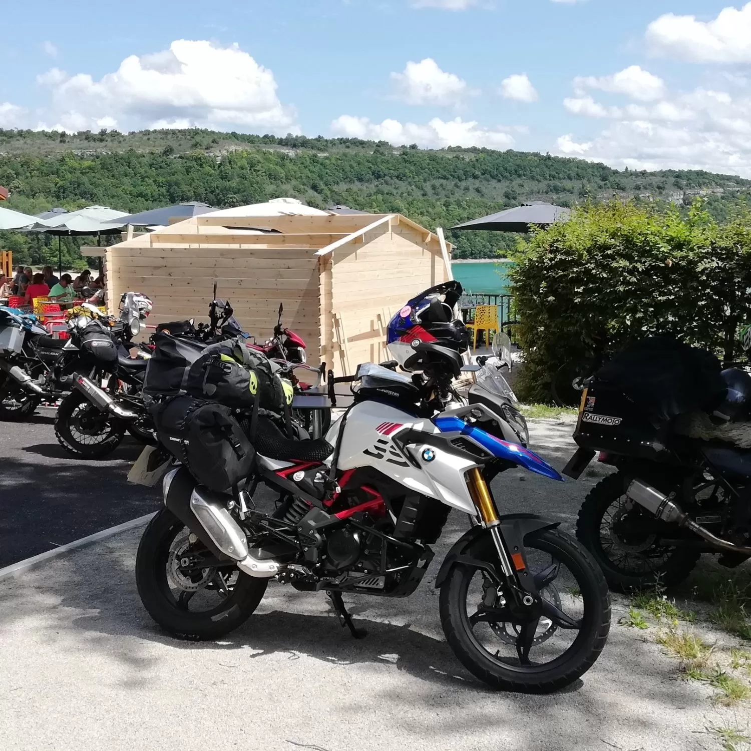 BMW G 310 GS near Lake