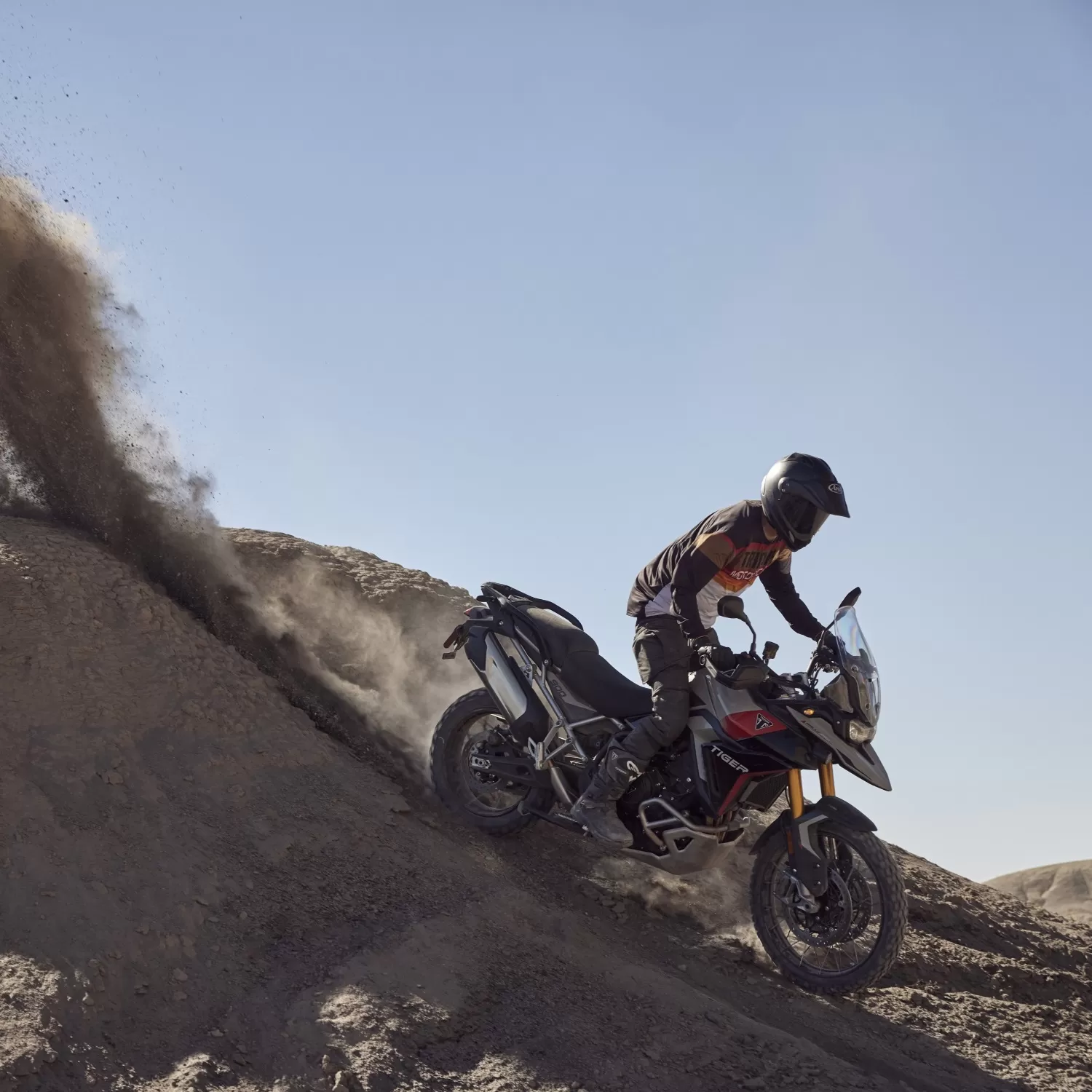 Tiger 900 Rally Pro on sand dunes