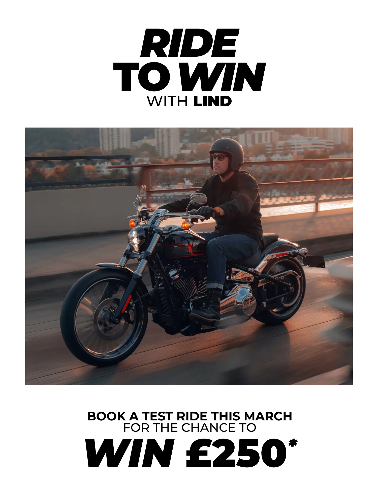 Motorcycle test ride to win £250