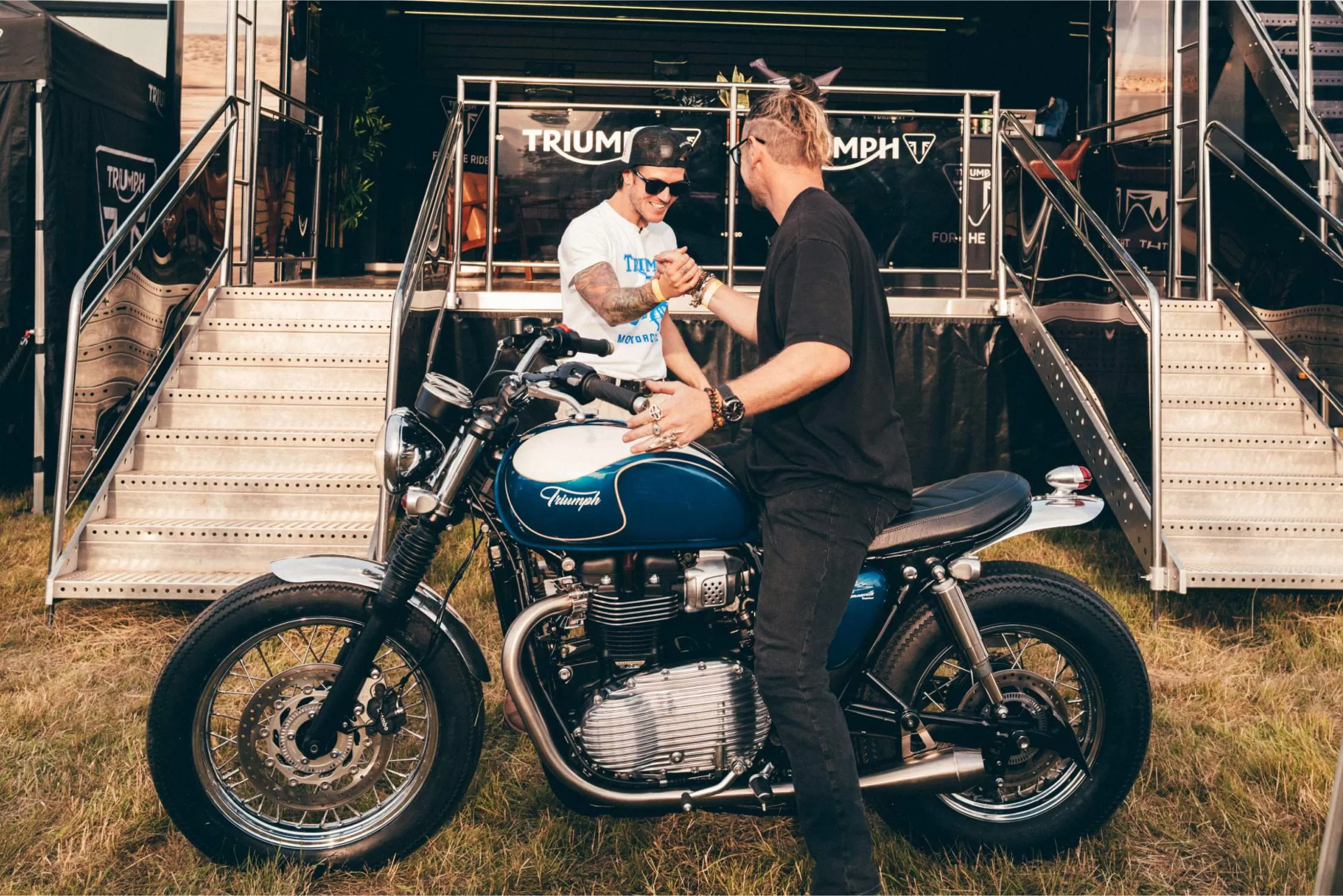 Custom Triumph Bonneville T100 Dougie Poynter Charlie Stockwell