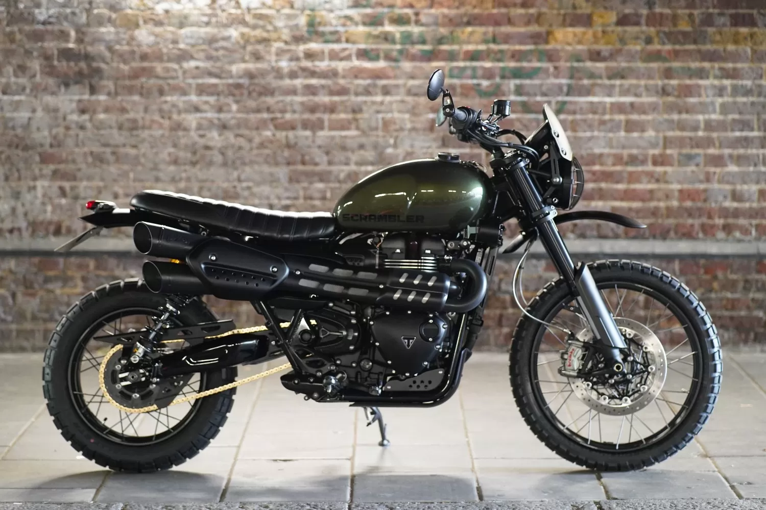 Custom Triumph Pine Scrambler 1200 XC Stockwell Design London