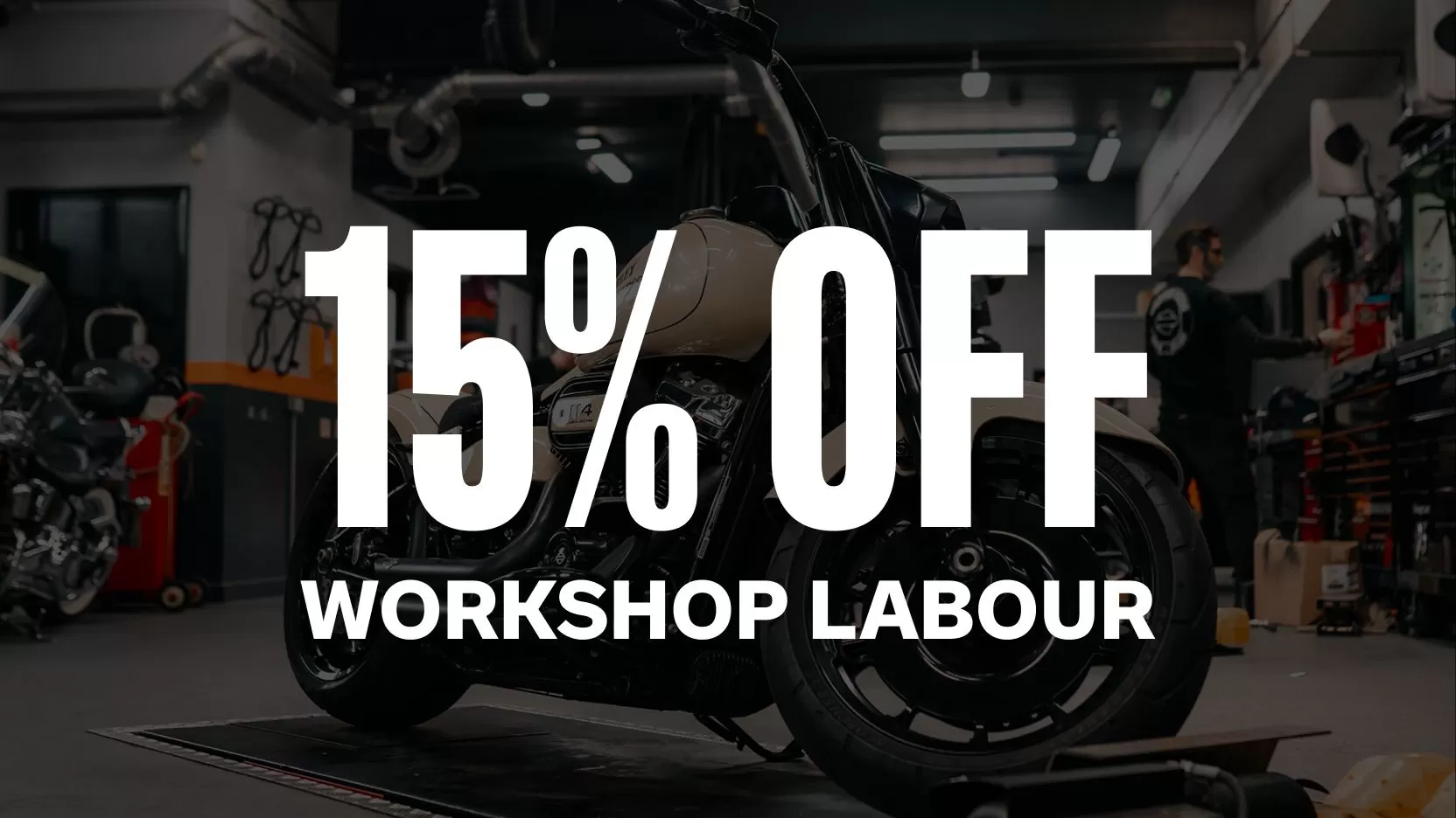 15% Off Winter Workshop Labour with LIND Harley-Davidson