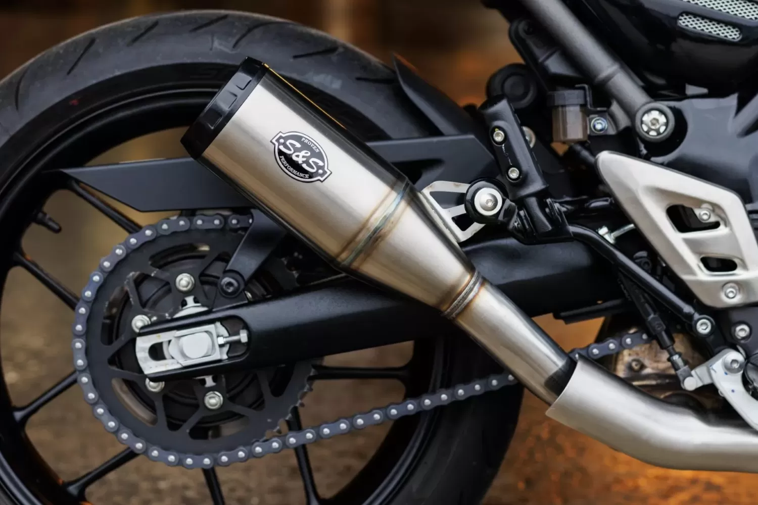 S&S Grand National Slip-On Exhaust on the Triumph Speed 400 S&S Grand National Slip-On Exhaust on the Triumph Speed 400