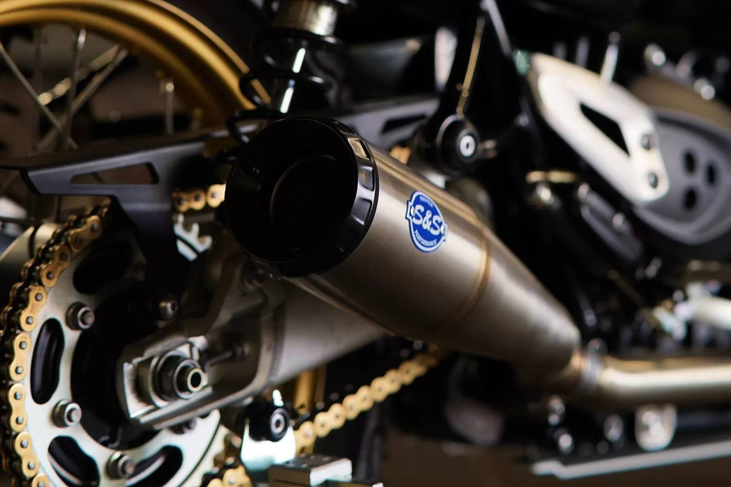 Custom Triumph Speed Twin Street Tracker S&S Exhaust System