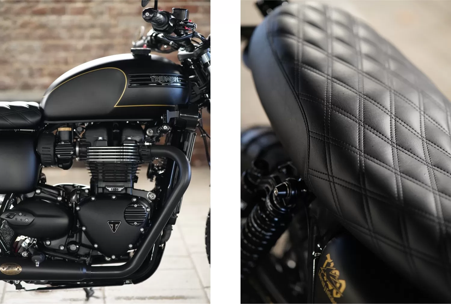 LIND x Stockwell Design Custom Triumph Bobber RR in the Triumph West London workshop LIND x Stockwell Design Custom Triumph Bobber RR in the Triumph West London workshop