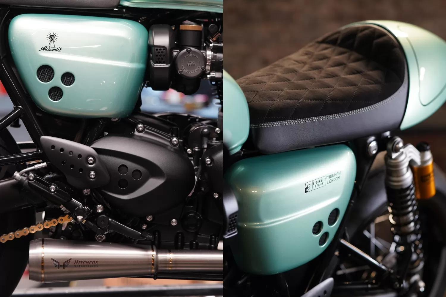 Custom Triumph Alchemist Thruxton RS by LIND x Stockwell Design at Triumph London