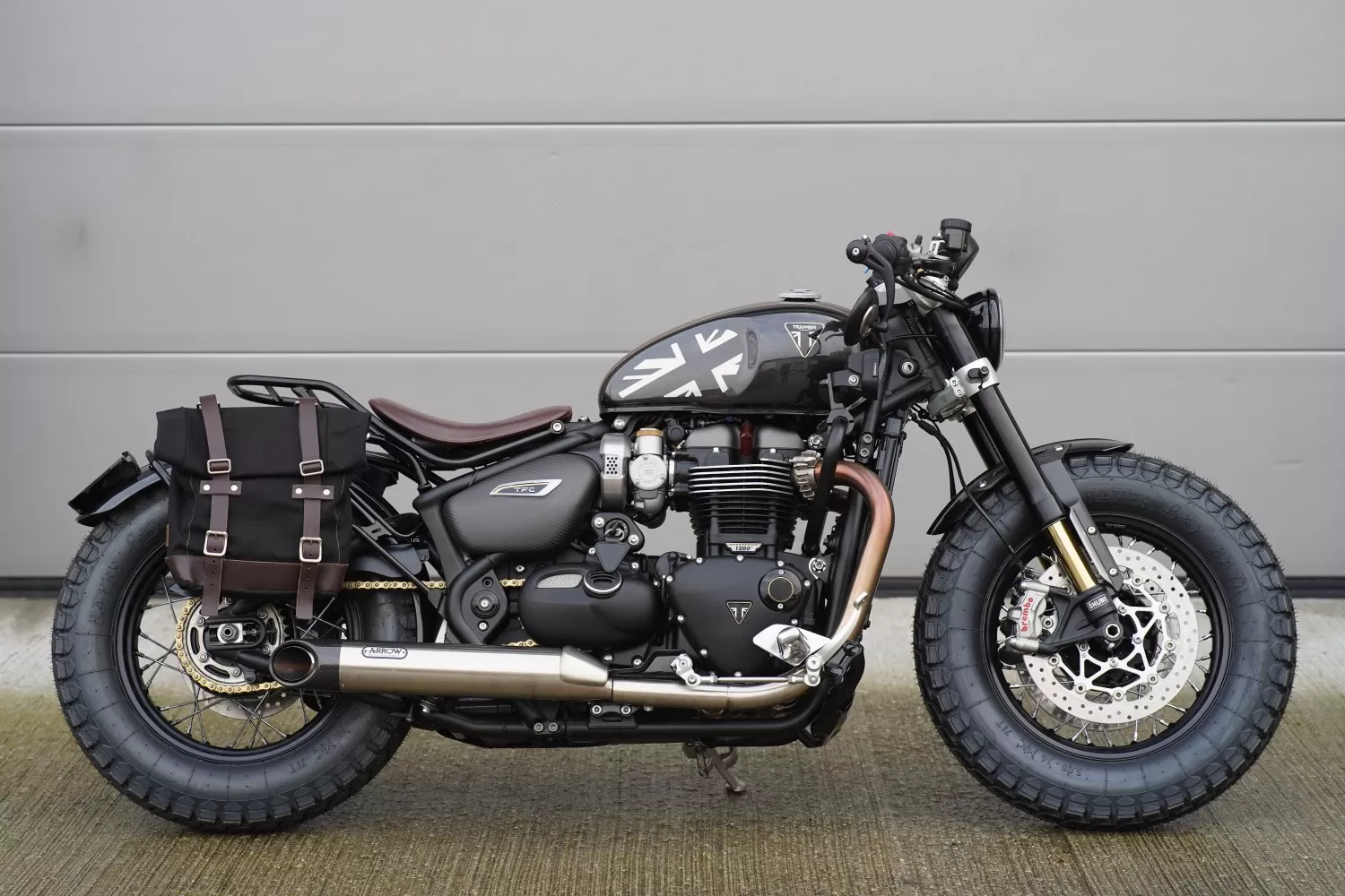 Custom Triumph Cotswolds TFC Bobber by LIND x Stockwell Design at Triumph North London