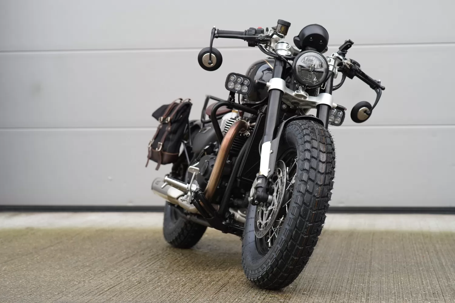 Custom Triumph Cotswolds TFC Bobber by LIND x Stockwell Design at Triumph North London