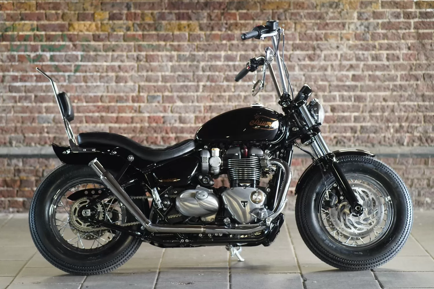 Custom Triumph Happy Days Speedmaster by Stockwell Design at Triumph London Custom Triumph Happy Days Speedmaster by Stockwell Design at Triumph London