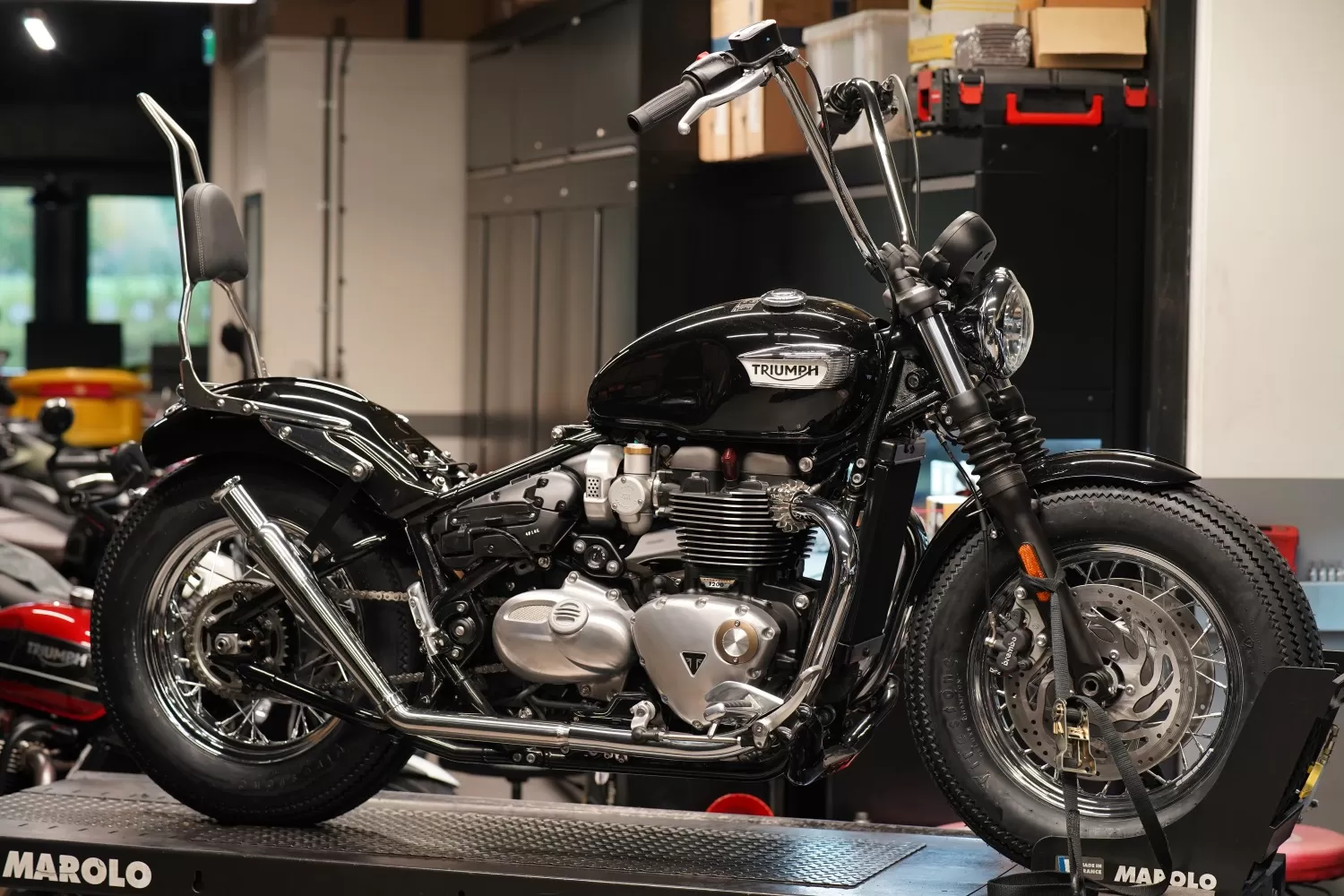 Custom Triumph Happy Days Speedmaster by Stockwell Design at Triumph London