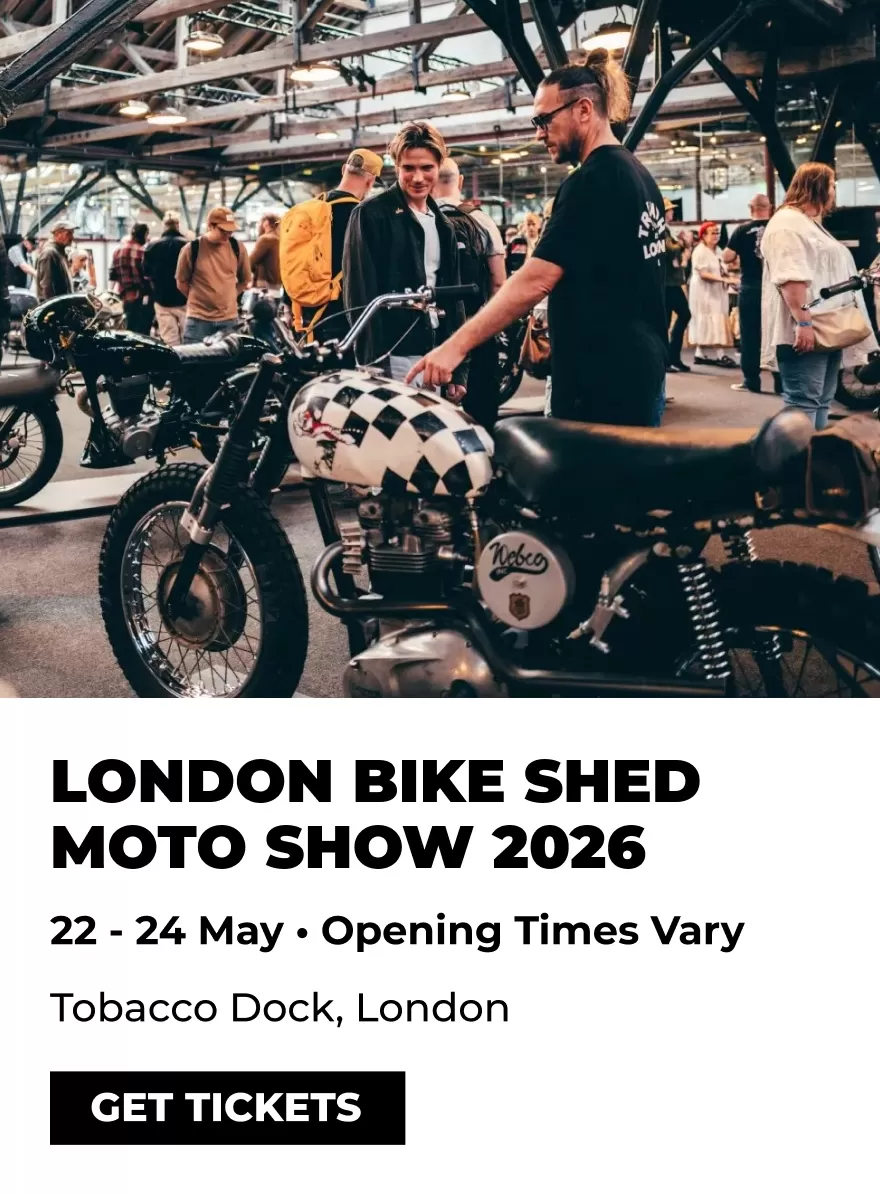 22-24 May - London Bike Shed Moto Show 2026 Event Triumph London Stockwell Design