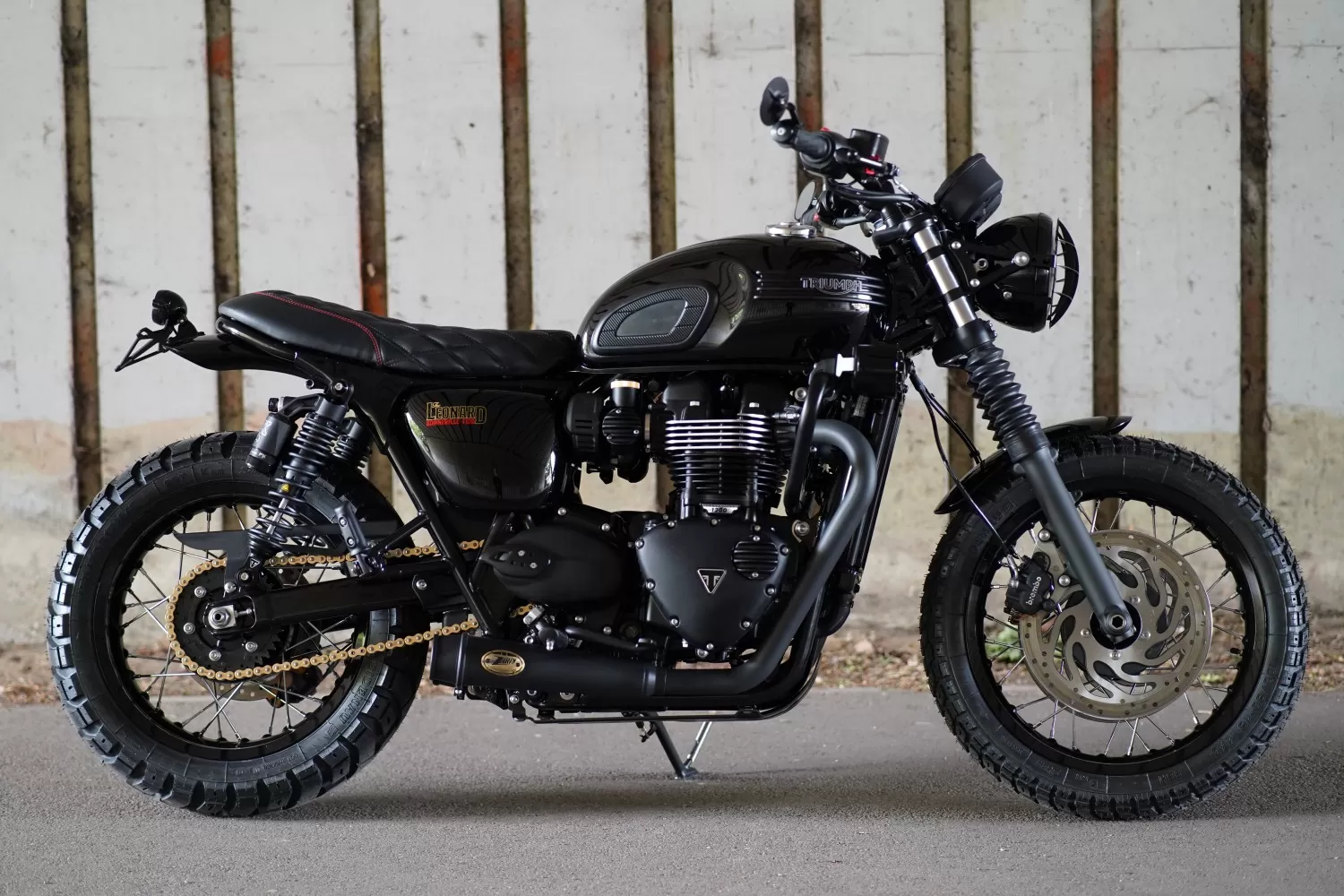 Custom Triumph Bonneville Leonard T120 by LIND x Stockwell Design at Triumph West London