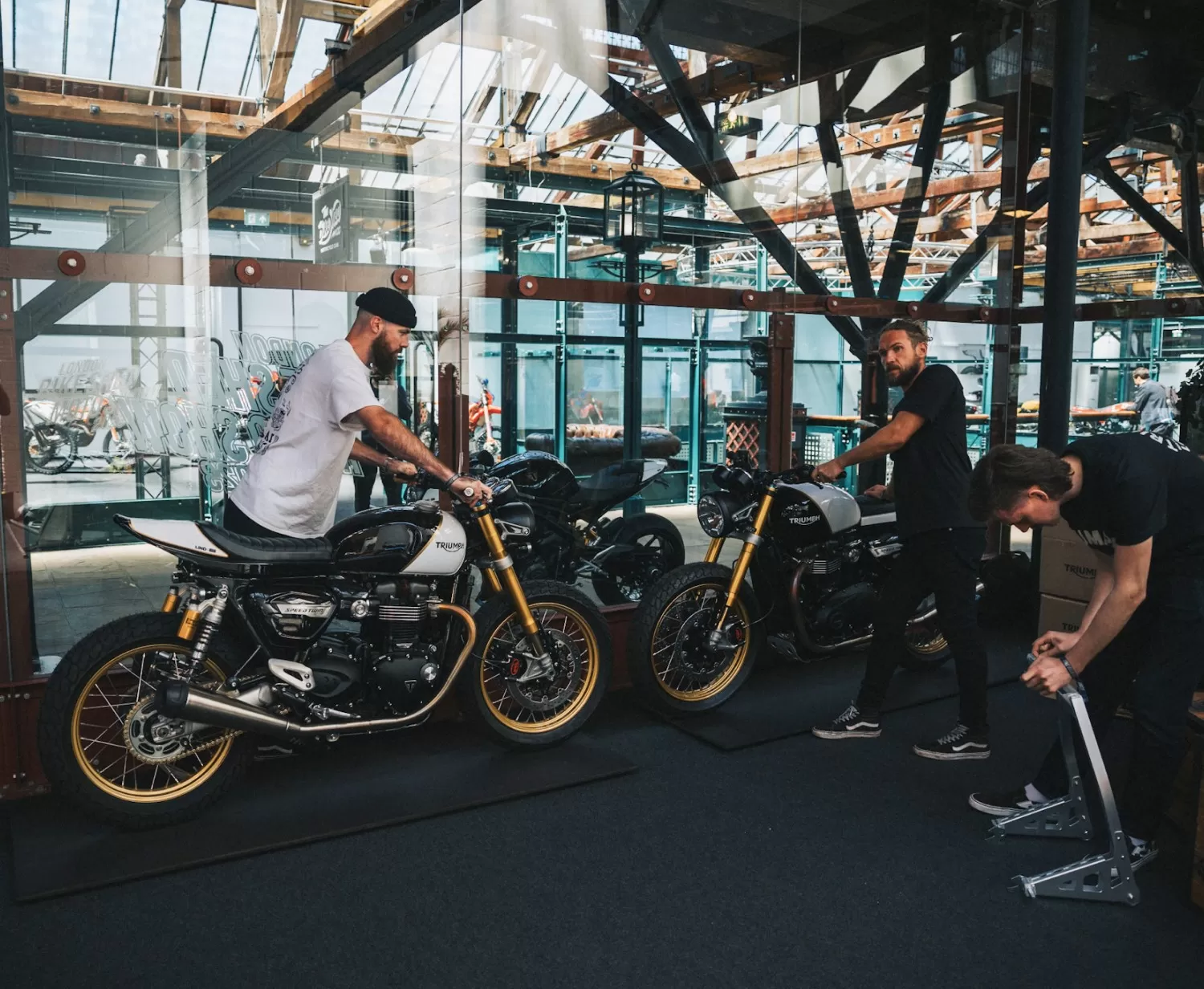 LIND x Stockwell Design at Bike Shed Show Triumph Stand