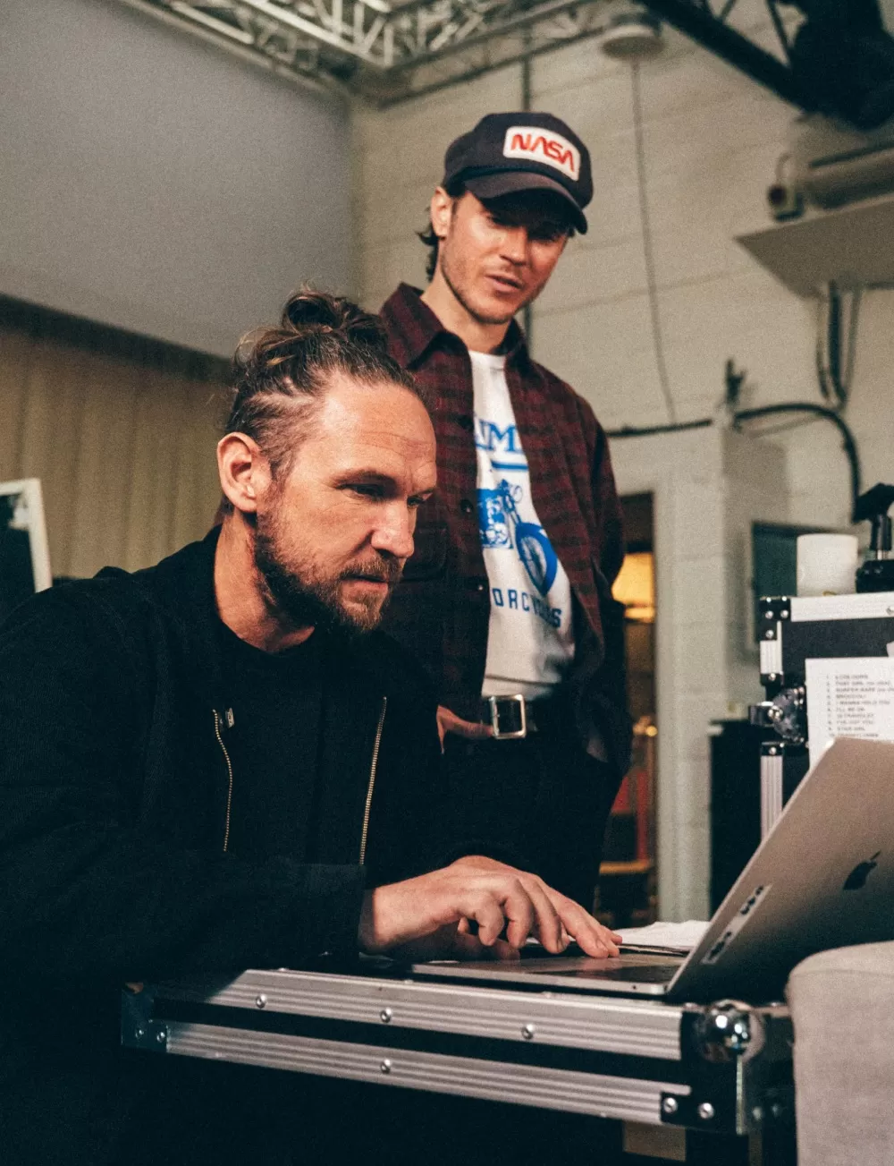 Charlie Stockwell of Stockwell Design with Dougie Poynter