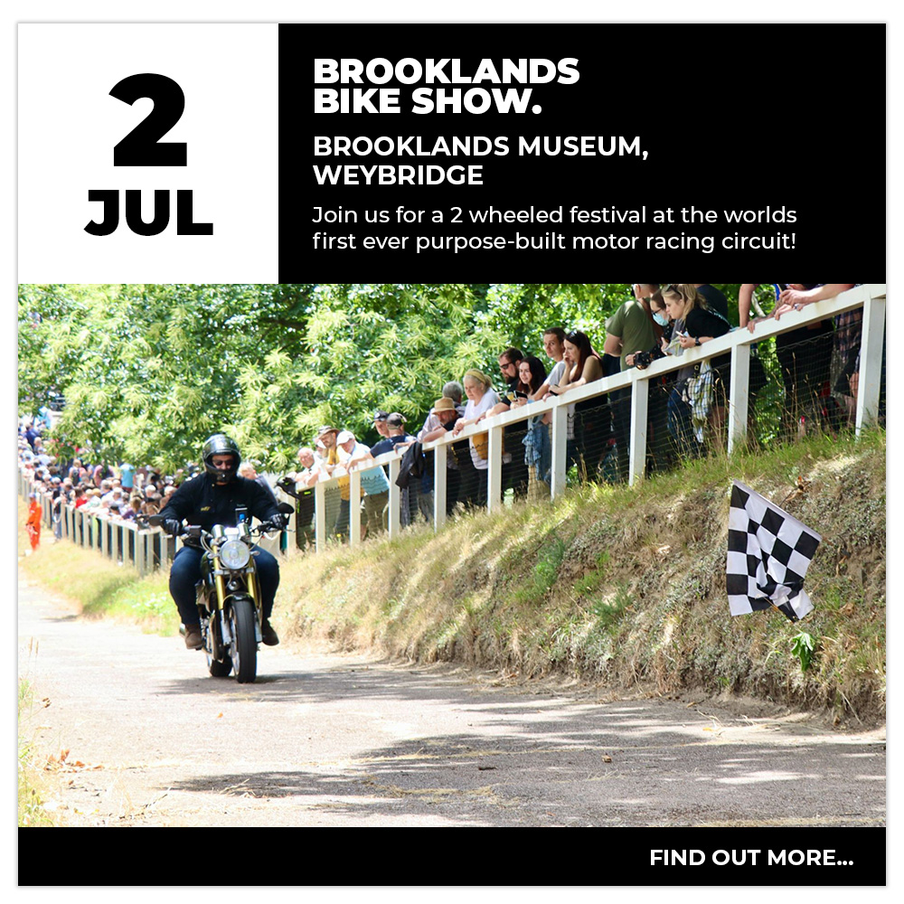 Sunday 2 July - Join us for a 2 wheeled festival at the worlds first ever purpose-built motor racing circuit.